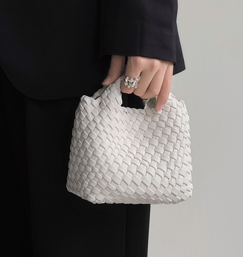 Luxury Bags On Sales - Clutch Evening Bag Female Bucket Woven