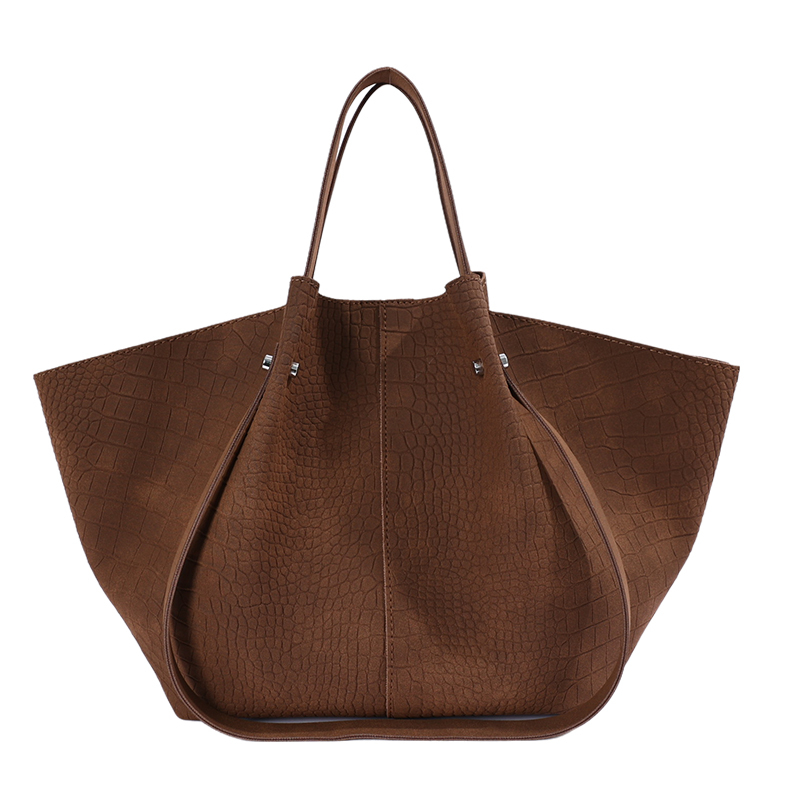 Luxury Bags Tote - Luxury Crocodile-Embossed Leather Tote Bag for